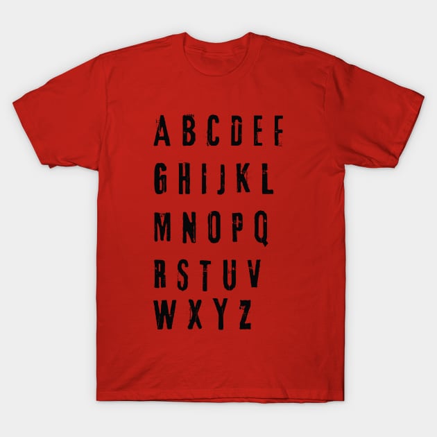 funny alphabet wall T-Shirt by GloriaArts⭐⭐⭐⭐⭐